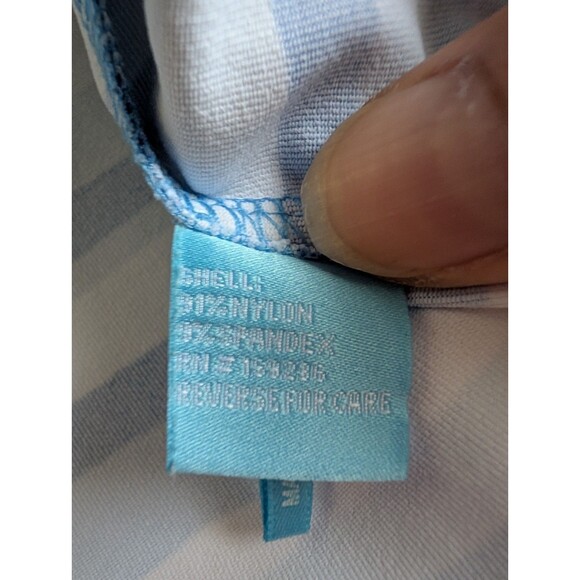 J. McLaughlin Wavesong Blue Striped Catalina Cloth Top Blouse Shirt Size XXL - Picture 4 of 7